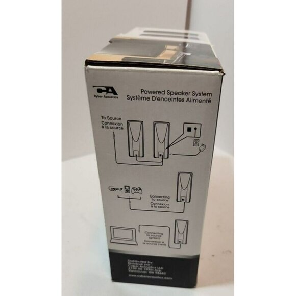 Cyber Acoustics CA 24S  Powered Speakers NIB - Picture 5 of 11